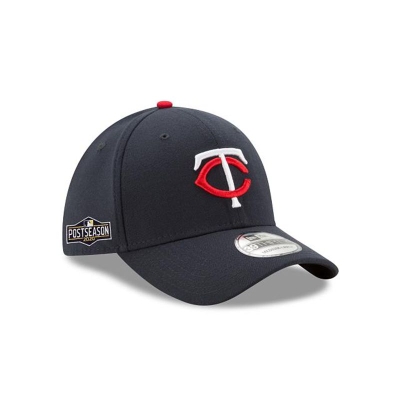 Blue Minnesota Twins Hat - New Era MLB Postseason Side Patch 39THIRTY Stretch Fit Caps USA3640591